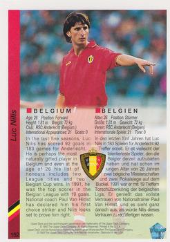 1993 Upper Deck World Cup Preview (English/German) #152 Luc Nilis Back