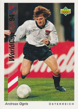 1993 Upper Deck World Cup Preview (English/German) #155 Andreas Ogris Front