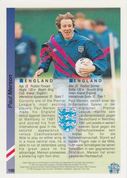 1993 Upper Deck World Cup Preview (English/German) #156 Paul Merson Back
