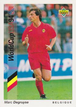 1993 Upper Deck World Cup Preview (English/German) #164 Marc Degruyse Front