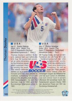 1993 Upper Deck World Cup Preview (English/German) #165 Thomas Dooley Back