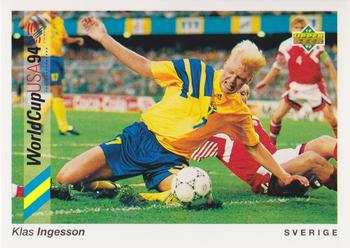 1993 Upper Deck World Cup Preview (English/German) #166 Klas Ingesson Front