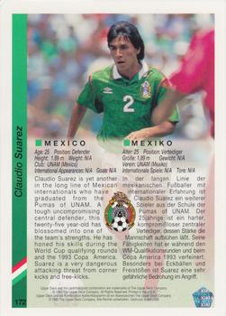 1993 Upper Deck World Cup Preview (English/German) #172 Claudio Suarez Back