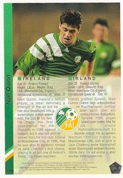 1993 Upper Deck World Cup Preview (English/German) #179 Niall Quinn Back