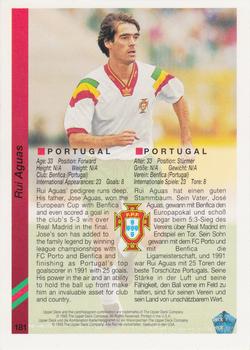 1993 Upper Deck World Cup Preview (English/German) #181 Rui Aguas Back
