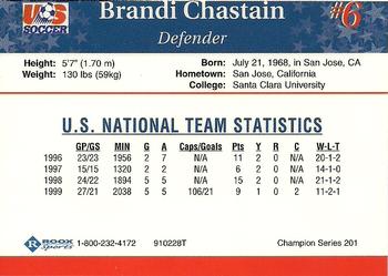 1999 Roox US Women's National Team #910228T Brandi Chastain Back