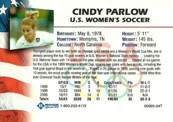 2000 Roox US Women's National Team #NNO Cindy Parlow Back