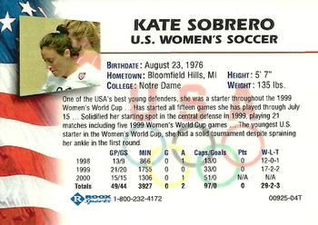 2000 Roox US Women's National Team #NNO Kate Sobrero Back
