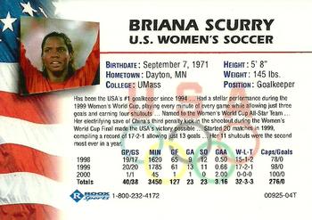 2000 Roox US Women's National Team #NNO Briana Scurry Back