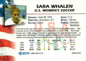 2000 Roox US Women's National Team #NNO Sara Whalen Back