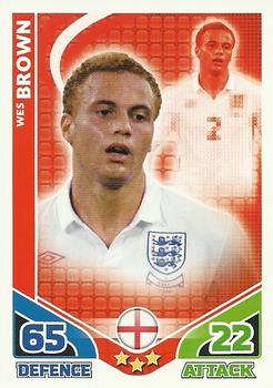 2010 Topps Match Attax England 2010 #NNO Wes Brown Front
