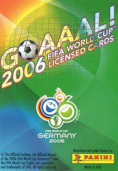 2006 Panini Goaaal! World Cup Germany #28 Sol Campbell Back