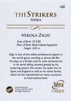 2012 Futera Unique World Football #160 Nikola Zigic Back