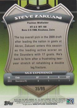 2013 Topps MLS - Purple #10 Steve Zakuani Back