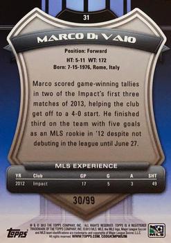 2013 Topps MLS - Purple #31 Marco Di Vaio Back