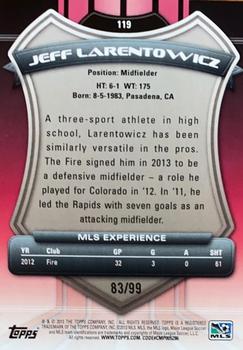 2013 Topps MLS - Purple #119 Jeff Larentowicz Back