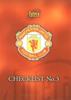 1997 Futera Manchester United #100 Chekclist No. 3 Front