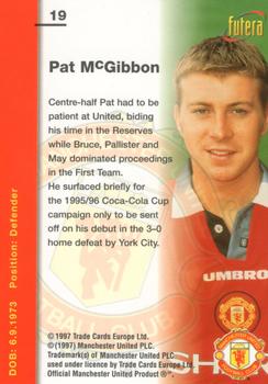 1997 Futera Manchester United #19 Pat McGibbon Back
