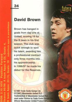 1997 Futera Manchester United #34 David Brown Back