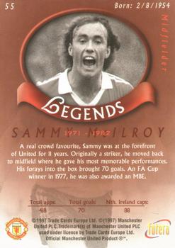 1997 Futera Manchester United #55 Sammy McIlroy Back