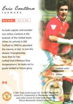 1997 Futera Manchester United #64 Eric Cantona Back