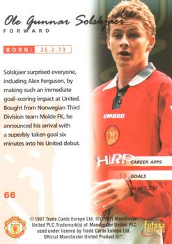 1997 Futera Manchester United #66 Ole Gunnar Solskjaer Back
