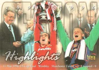 1997 Futera Manchester United #71 11 May 1996 FA Cup Final Wembley Man Utd 1 Liverpool 0 Front