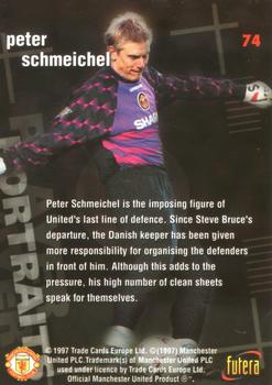 1997 Futera Manchester United #74 Peter Schmeichel Back