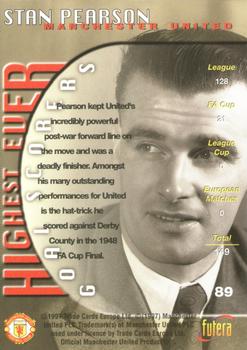 1997 Futera Manchester United #89 Stan Pearson Back