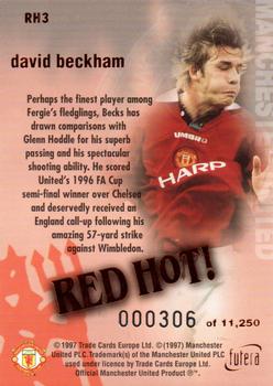 1997 Futera Manchester United - Red Hot Bronze #RH3 David Beckham Back