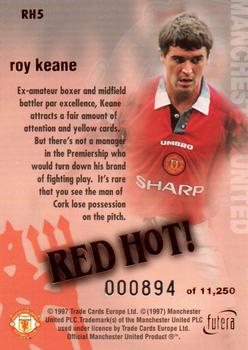 1997 Futera Manchester United - Red Hot Bronze #RH5 Roy Keane Back