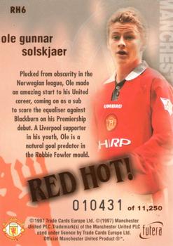 1997 Futera Manchester United - Red Hot Bronze #RH6 Ole Gunnar Solskjaer Back