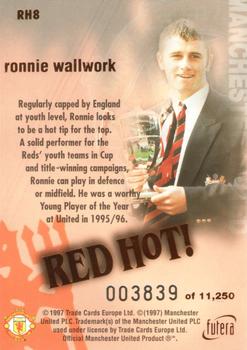 1997 Futera Manchester United - Red Hot Bronze #RH8 Ronnie Wallwork Back