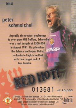 1997 Futera Manchester United - Red Hot Silver #RH4 Peter Schmeichel Back