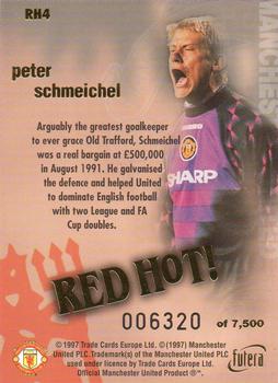1997 Futera Manchester United - Red Hot Gold #RH4 Peter Schmeichel Back