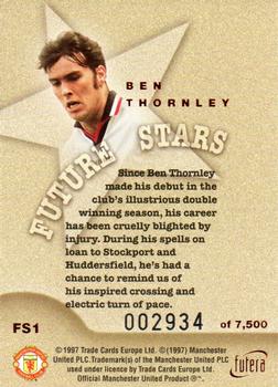 1997 Futera Manchester United - Future Stars Bronze #FS1 Ben Thornley Back