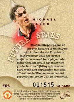 1997 Futera Manchester United - Future Stars Bronze #FS6 Michael Clegg Back
