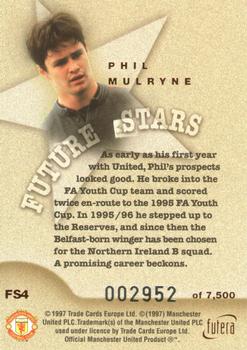 1997 Futera Manchester United - Future Stars Bronze #FS4 Phil Mulryne Back