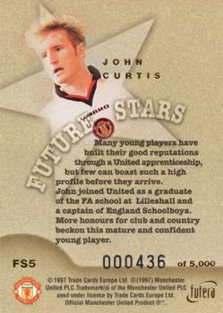 1997 Futera Manchester United - Future Stars Gold #FS5 John Curtis Back