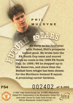 1997 Futera Manchester United - Future Stars Gold #FS4 Phil Mulryne Back