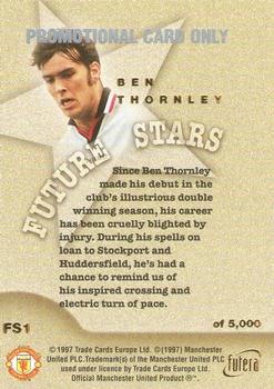 1997 Futera Manchester United - Future Stars Gold Promo #FS1 Ben Thornley Back