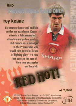 1997 Futera Manchester United - Red Hot Gold Promo #RH5 Roy Keane Back
