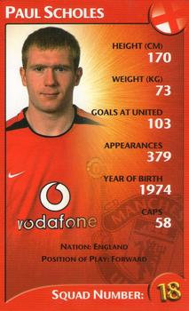 2003 Top Trumps Specials Manchester United #NNO Paul Scholes Front