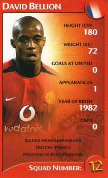 2003 Top Trumps Specials Manchester United #NNO David Bellion Front