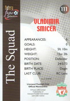 2000 Futera Fans Selection Liverpool #111 Vladimir Smicer Back