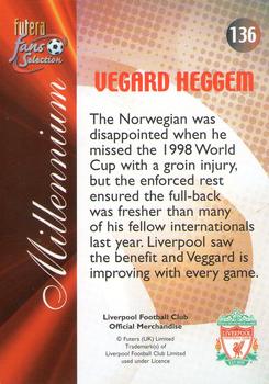 2000 Futera Fans Selection Liverpool #136 Vegard Heggem Back