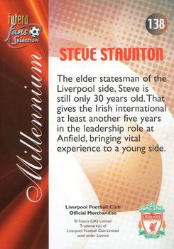 2000 Futera Fans Selection Liverpool #138 Steve Staunton Back