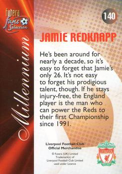 2000 Futera Fans Selection Liverpool #140 Jamie Redknapp Back