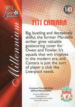 2000 Futera Fans Selection Liverpool #143 Titi Camara Back