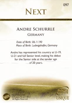 2013 Futera Unique World Football #097 Andre Schurrle Back